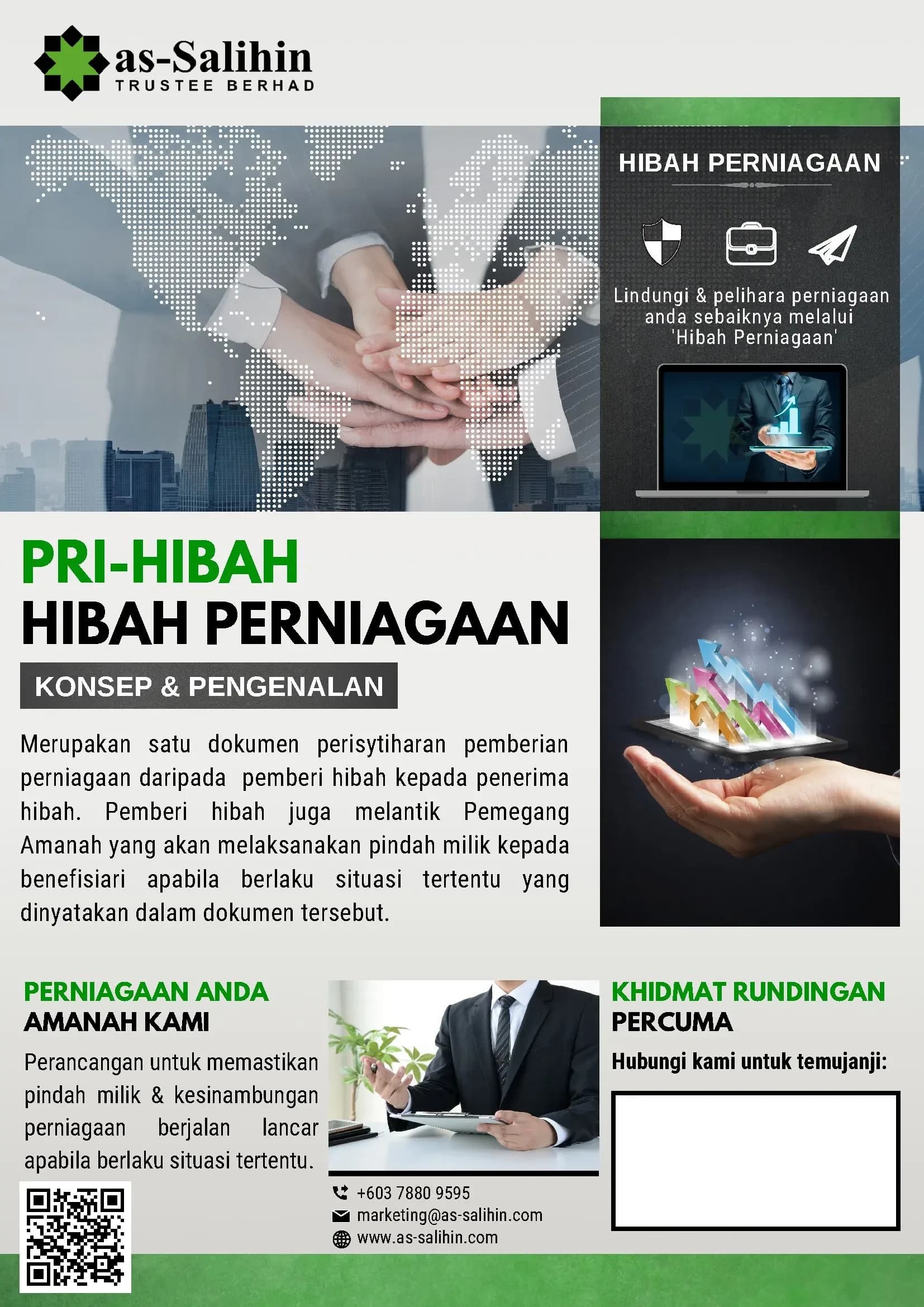 Hibah Perniagaan brochure, page 1